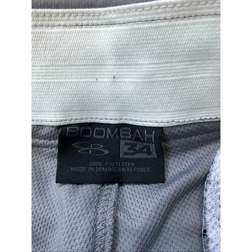 UNDER ARMOUR GRAY BASEBALL PANTS SIZE 34 LOOSE (22” Inseam)